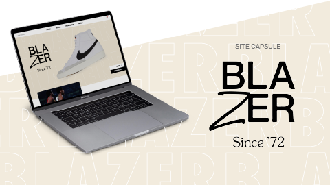 Réalisation n°2 : Création d'un webdesign pour présenter les Nike Blazer